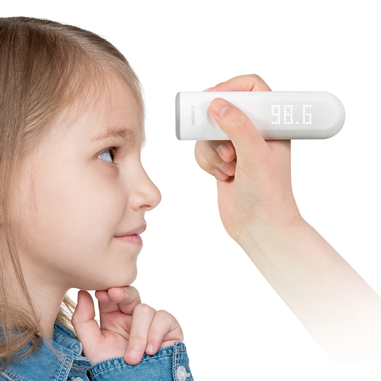 Wholesale connected and non contact smart infrared bluetooth forehead thermometer for family, office, organization