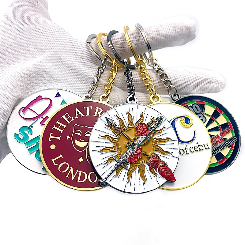 Make Your Own Logo Custom Keychain Charms 2d 3d Zinc Alloy Iron Metal Key Ring Soft Enamel Black Key Chains for Children