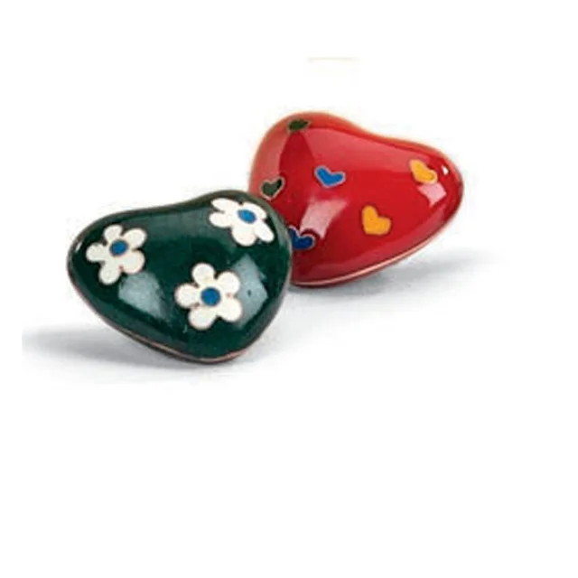 Wholesale nice  metal heart cloisonne heart with sound handmade  chinese style customized designs hot selling