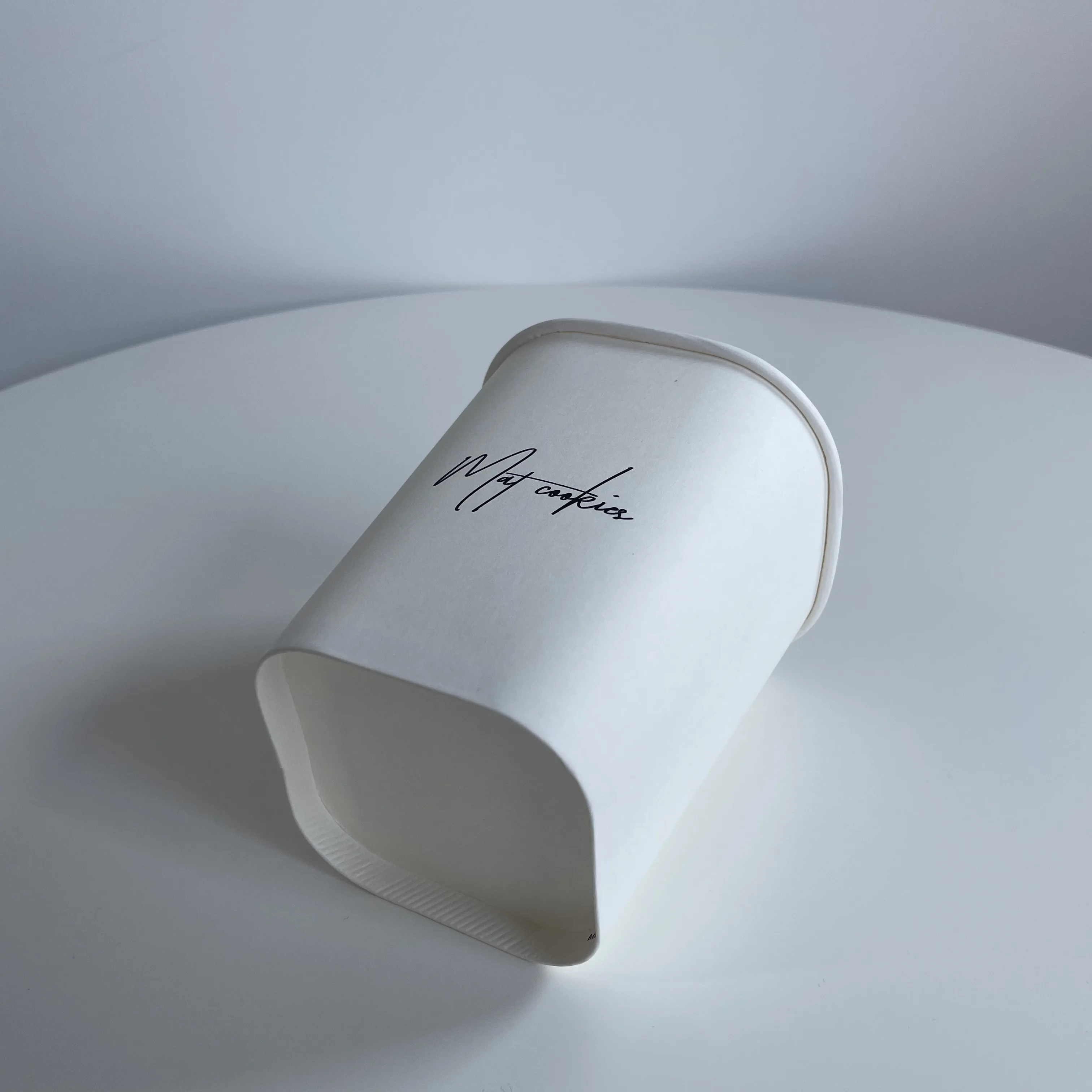 Customizable 680ml 2-sided Logo Printed Premium Square White Single ...