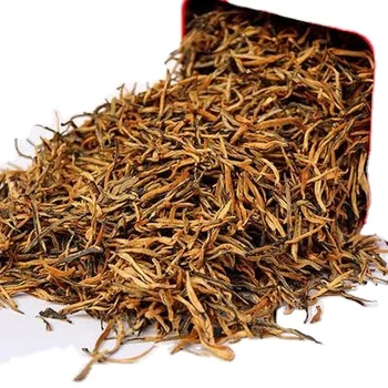 Yunnan dianhong black golden bud tea, traditional good taste best quality long bud loose leaf tea