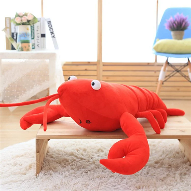 Factory Wholesale Soft Realistic Red Lobster Stuffed Animal Toy Cute Creature Plush for Kids Carnival Gifts