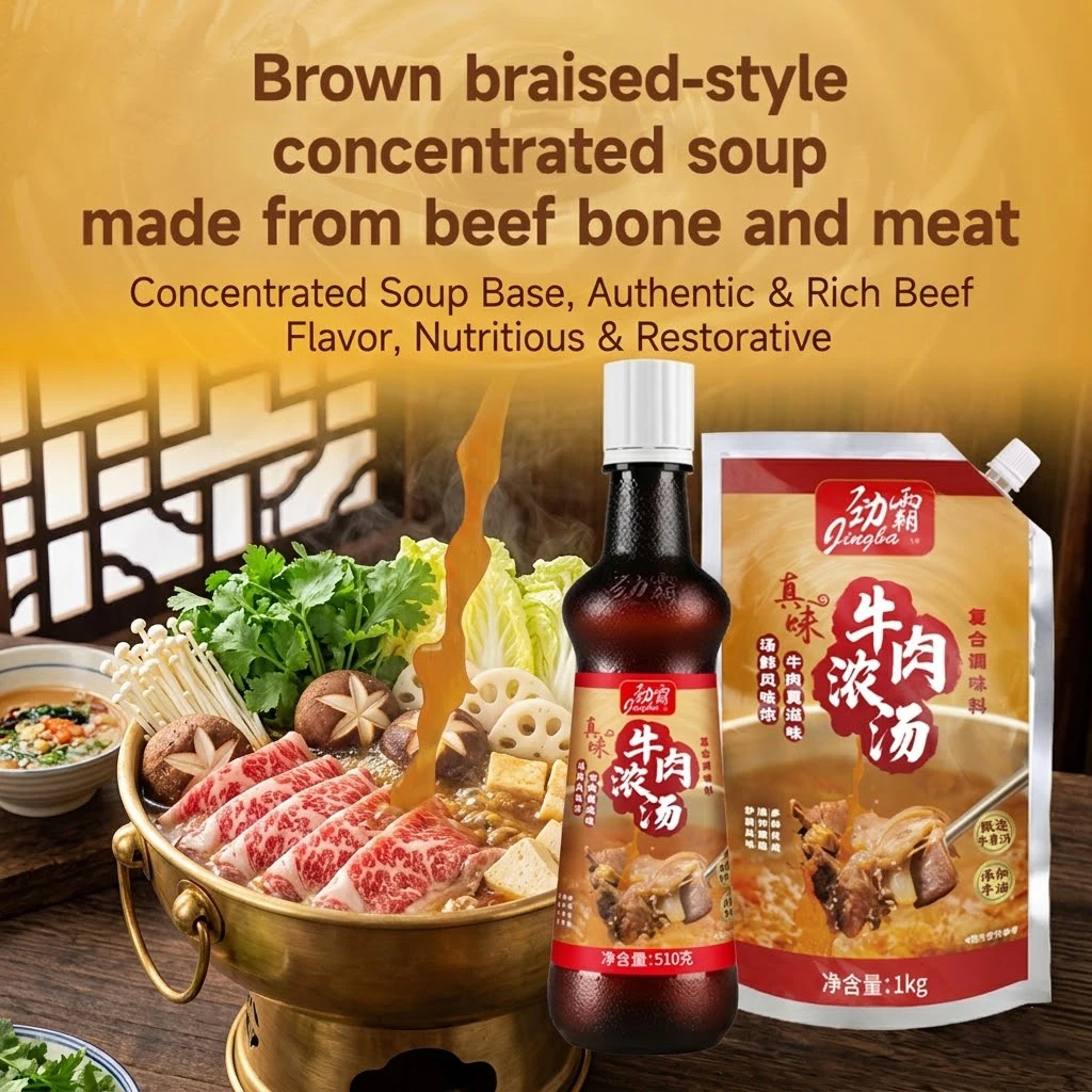 Miscela concentrata di salsa gravy di manzo ricca di sapore, brodo per hot pot, base per zuppe, stufati e noodles: pasti quotidiani nutrienti