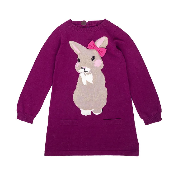 Cheap Price Wholesale Cute Baby Girls Clothes Fast Delivery Lovely Rabbit Cartoon  Sweater Dress - Buy Baby Kid Girls Sweater Design Sweater Dress For Kids  Latest Sweater Designs For Baby Girls,Girl Child