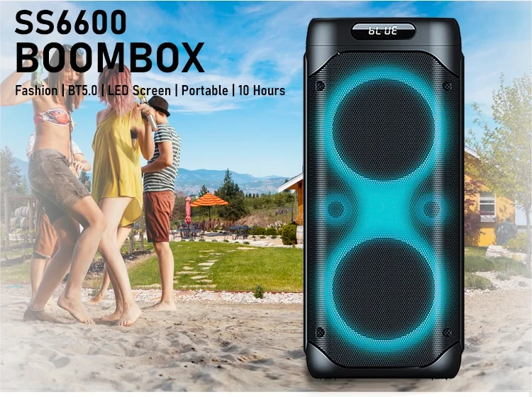 Free Sample Party Boombox Speaker With Microphone Soundbar Speaker ...