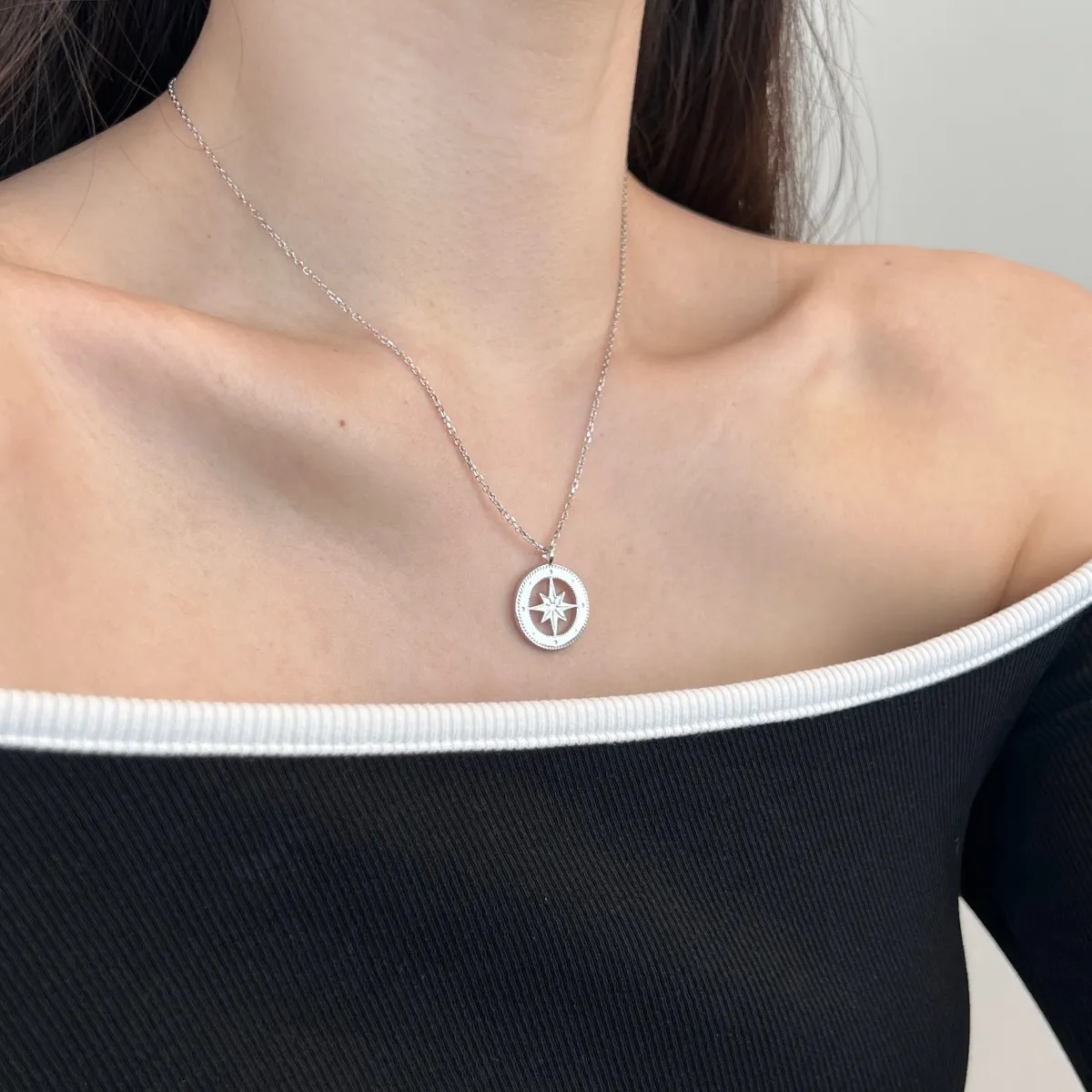 KAKODIY 18K Gold Plated Gua Pendant Customized Best Friend Necklace 925 Sterling Silver Jewelry Female Star Shape Girls Necklace detail 2