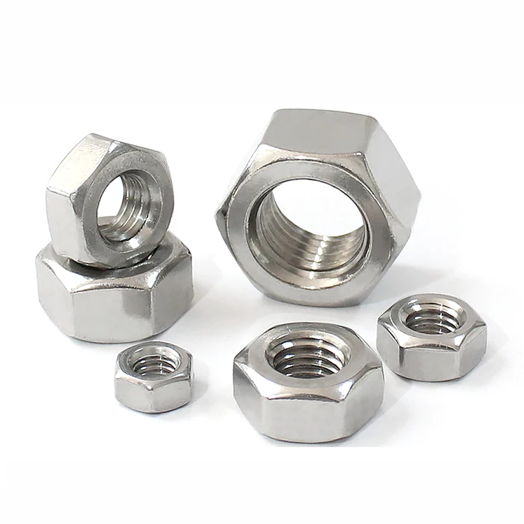 Full Nuts DIN934 304 A2 Stainless Steel Hex Nuts M12 M14 M16 M18 M20 M24 M30