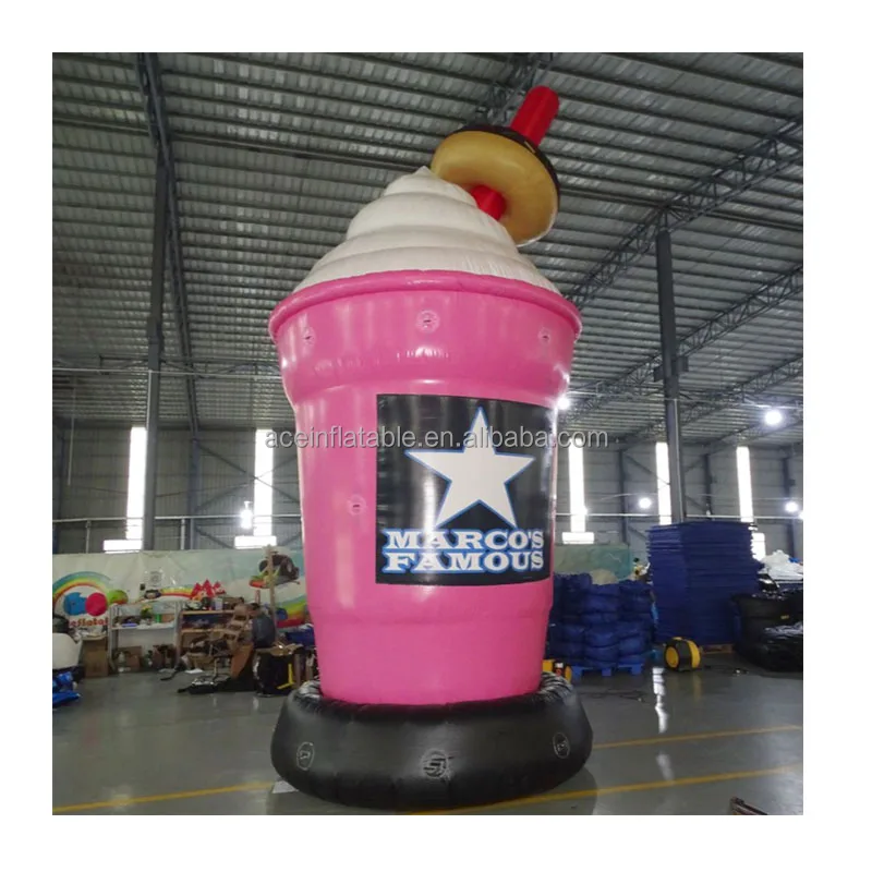 Customized Size Giant Advertising Large Inflatable Milkshake Cup Model for Event Promotion Inflatable Milk Tea Coffee Cup