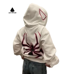 Custom Hoodie Clothing Manufacturers Puff Print Y2K Pullover Hoodie Cotton Street Wear 420 Gsm Spider Graphic Hoodie