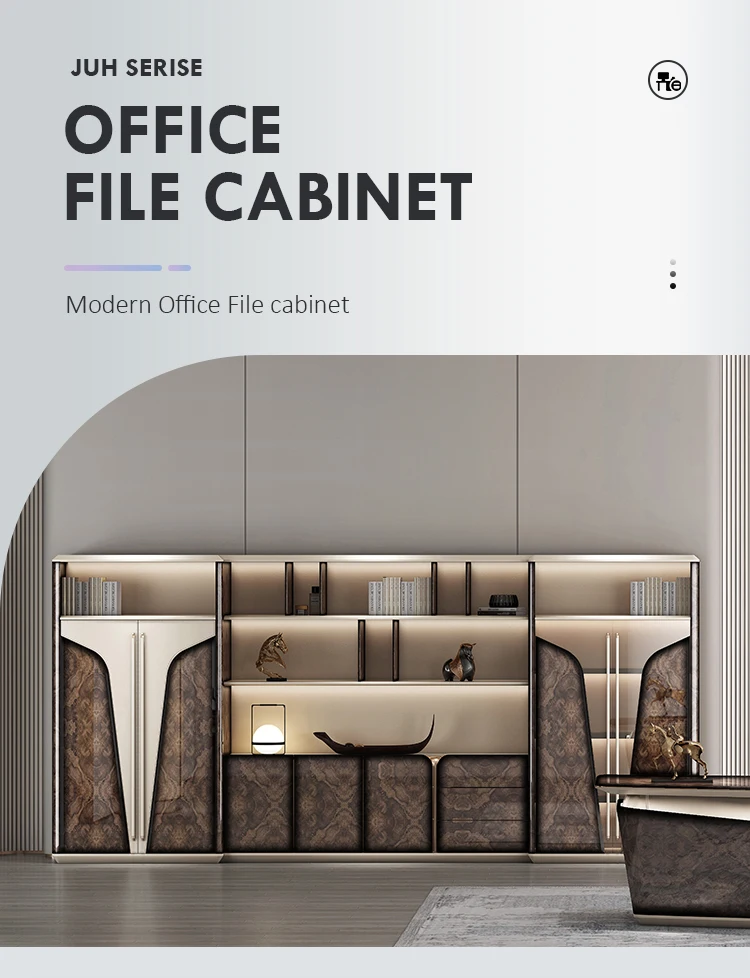 Luxury Modern MDF Office File Cabinet High-End Custom Durable Equipment ...