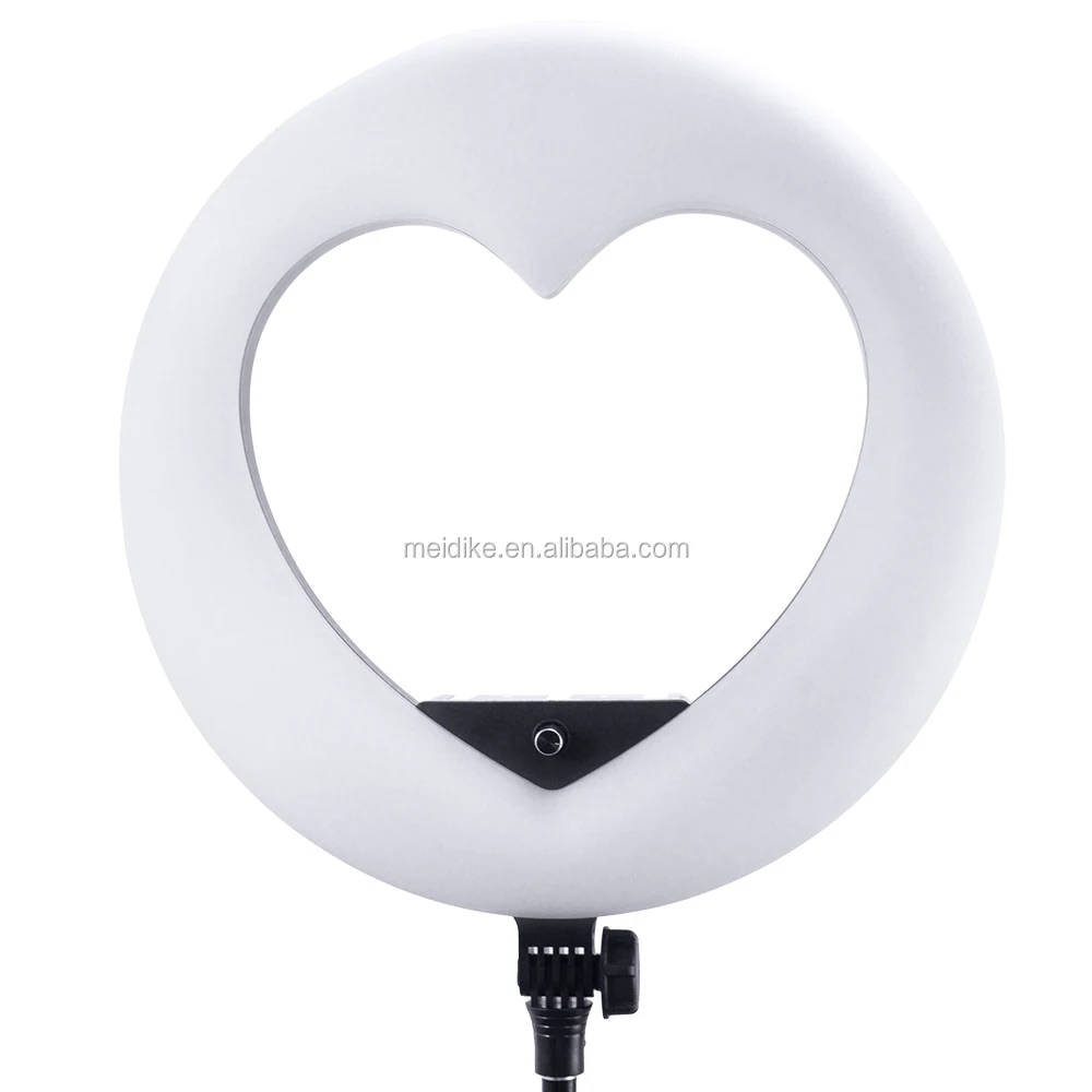 NEW! 18 inch heart Ring Light with Remote Control and Stand Holder carry bags Makeup LED Ring Lights kits 96W 18inch