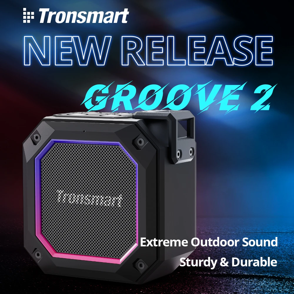 Tronsmart Groove Fashion 10W Mini Upgraded Outdoor Superior Bass Powerful  Frequency Audio Wireless Portable Speaker