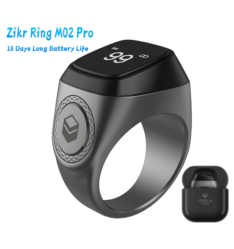 Kingkok Counter Prayer Reminder Zikr Ring Iqibla Smart Tasbih Ring With ...