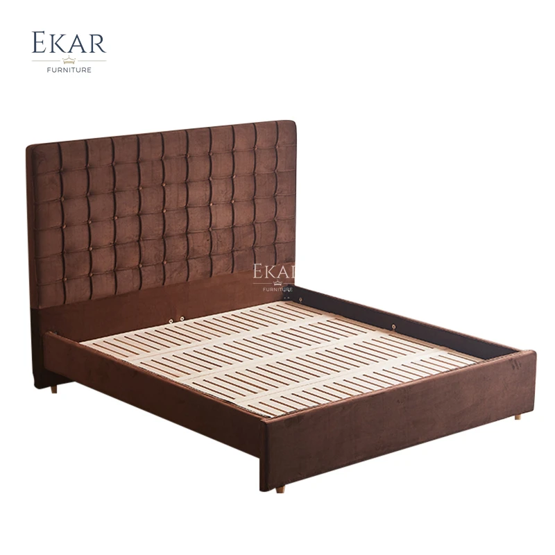 New Design Ekar Nappa Leather Half Leather Bedroom Bed