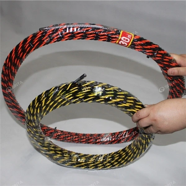 20m 30m Electrical Cable Pulling Rods Two Colors Three Strands Twisted ...