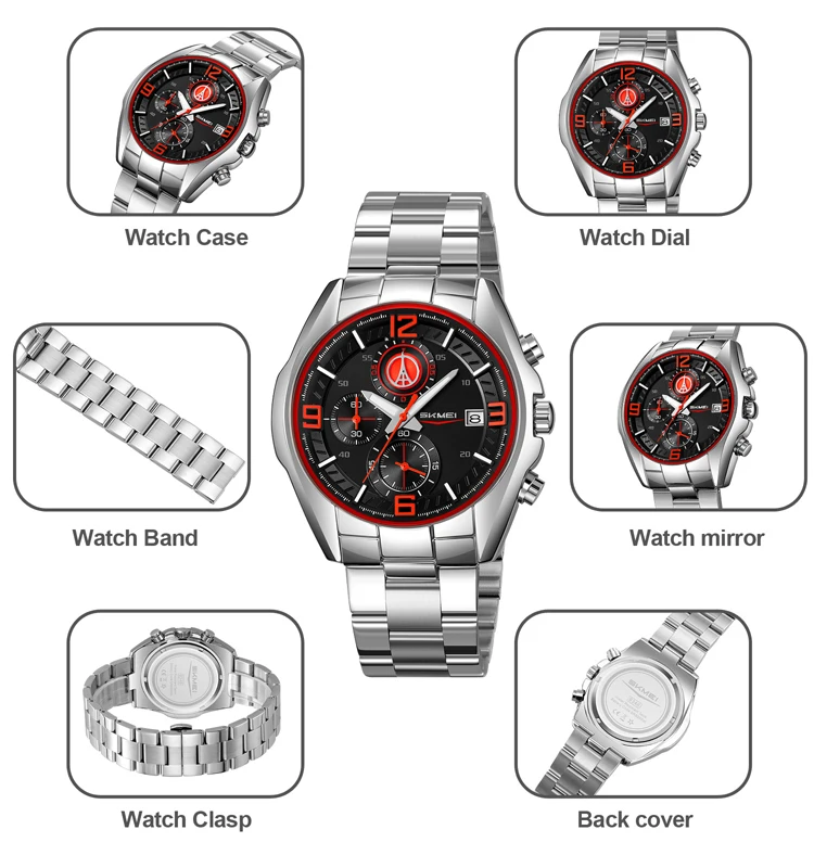Skmei 9346 Men's Multifunctional Quartz Watch description image 7