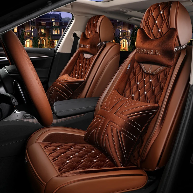 Luxury Velvetuniversal Car Seat Covers Set Leather Seat Cover For Cars