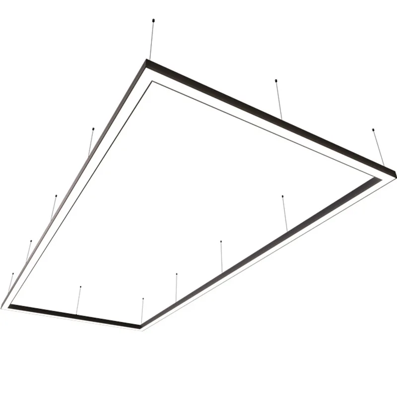 Large Customizable Office Led Pendant Light Square Oval Hexagonal