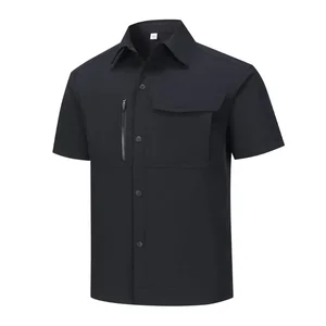Summer Comfortable Short Sleeve Men's Clothing Work Top Shirts and Pants Breathable Polyester Cotton Work Suits Uniforms