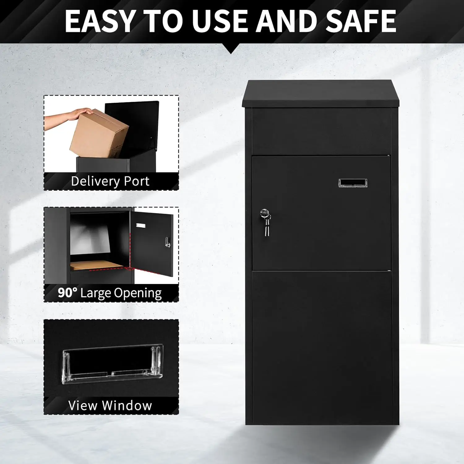 JH-Mech Extra Large Lockable Package Delivery Boxes Secure Anti-Theft ...