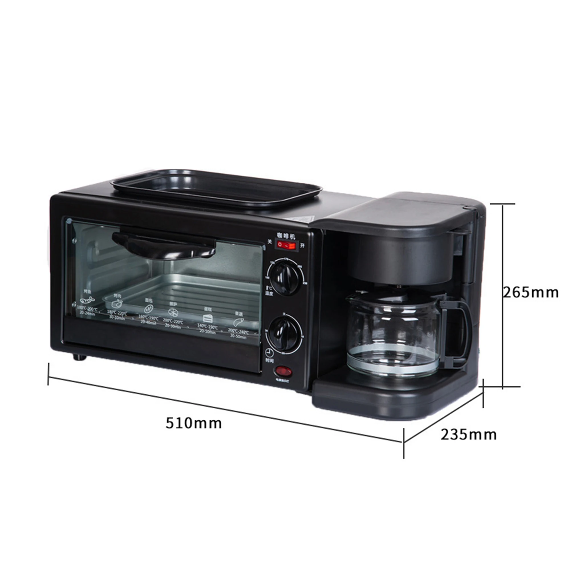 Home Multi-Function Toaster Machine Breakfast Black Three in One Microwave  and Coffee Maker 3 in 1 Toaster Coffee Maker 3 in 1 Coffee Maker Toaster  Maker - China Toaster Coffee Maker and