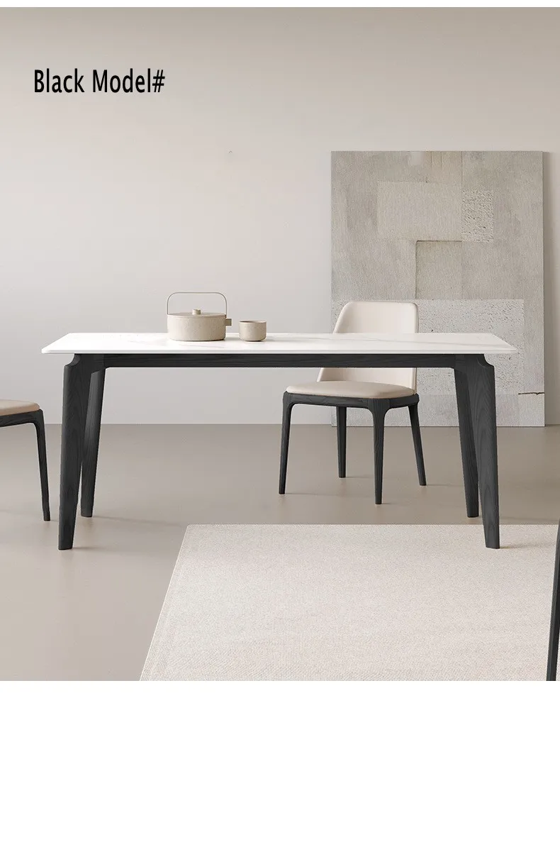 Modern Luxury Solid Wood Dining Table - Minimalist Design