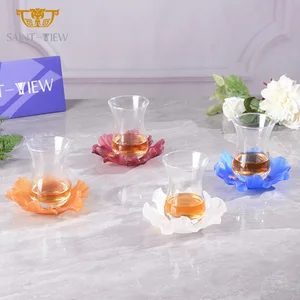 100ml 75ml Exquisite Environmental Water Glasses Silver Gold Espresso Coffee Cup for Afternoon Tea