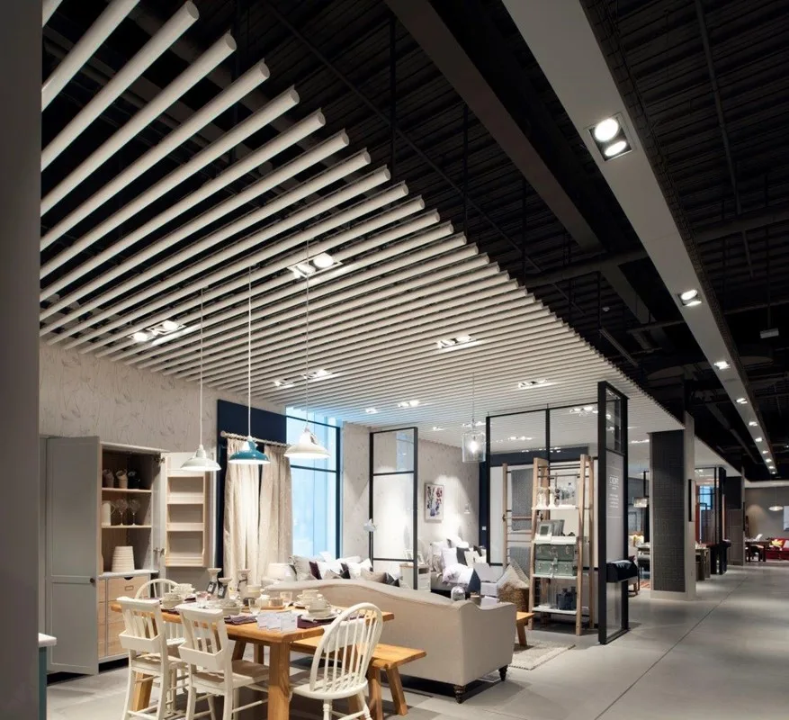 Ceiling Modern Hall  Soundproof Strip Fireproof Metal Aluminum Design False Ceiling for Hall