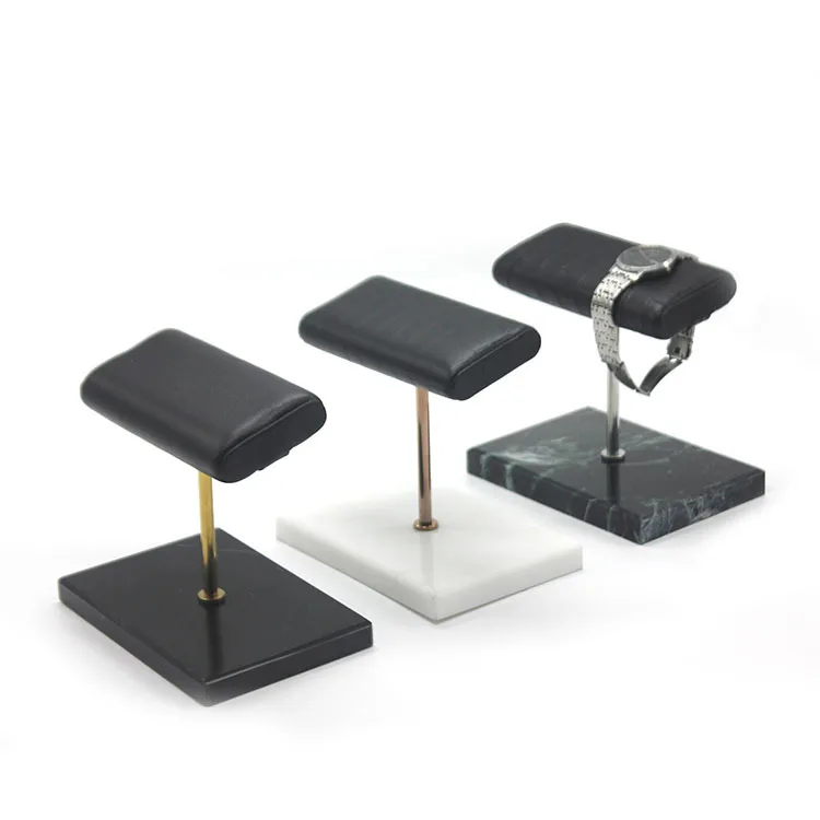 Carving Logo On Nature Marble Base Big Size Holder Watch Display Table ...