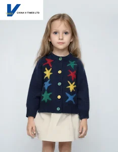 China V-Times 2026 Spring Autumn New Trend Casual Children's Clothing Boys' Cardigan Jacket & Girls' Sweater for School & Play