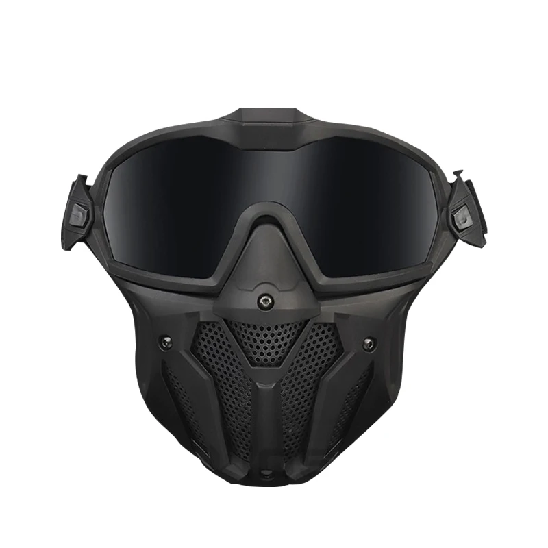 Sabado-mascarilla Facial De Caza Para Tiro Al Aire Libre Con Ventilador,Máscara  De Paintball Con Gafas - Buy Militar Airsoft Máscara Desmontable Con Gafas  Anti-niebla Ventilador De Paintball Táctico Protección Máscara De Cara