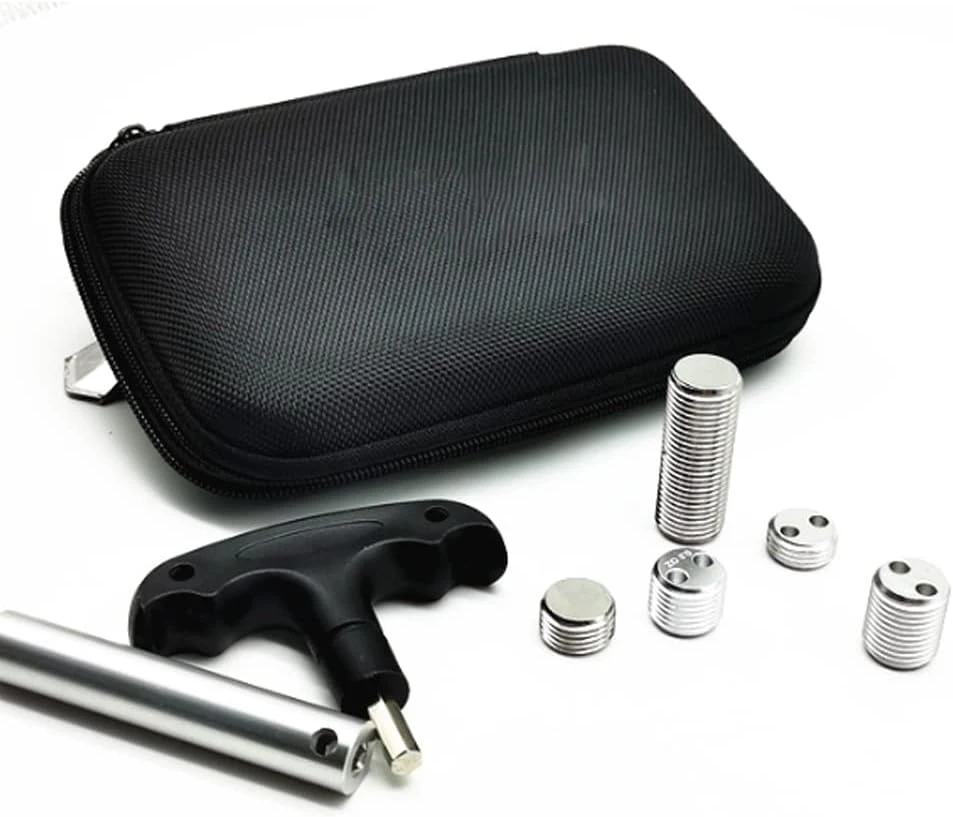 CUEELF 1 Set 8 Pieces Weight Bolts Kit with Detachable Handle for Billiard Pool Cues