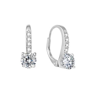 Wholesale Viennois Statement Jewelry Poliva Clip-On Earrings with Gold Plating Trendy Zircon Stones for Gifts