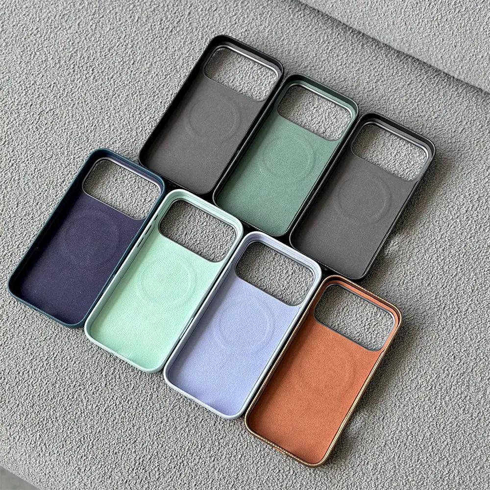 product lapped diamantine pattern leather magnetic cover case for iphone 12 13 14 15 16 17 pro max and for samsung mobile phone case-3