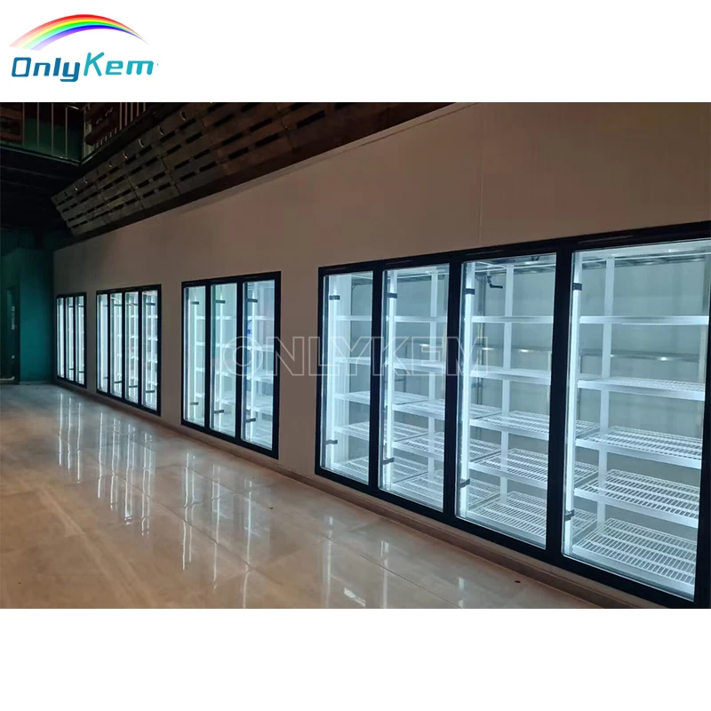 Custom Design Display Cold Room Walk in Cooler Freezer with Glass Door