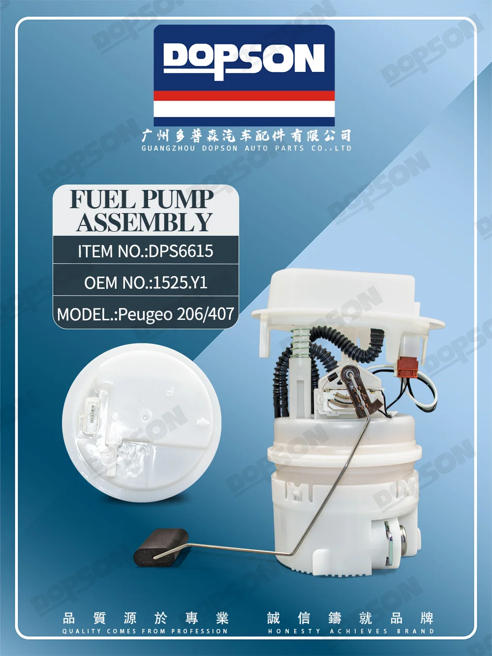 Dopson Fuel Pump Assembly for Peugeot 206/407 - High Quality