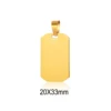 Gold  20X33mm