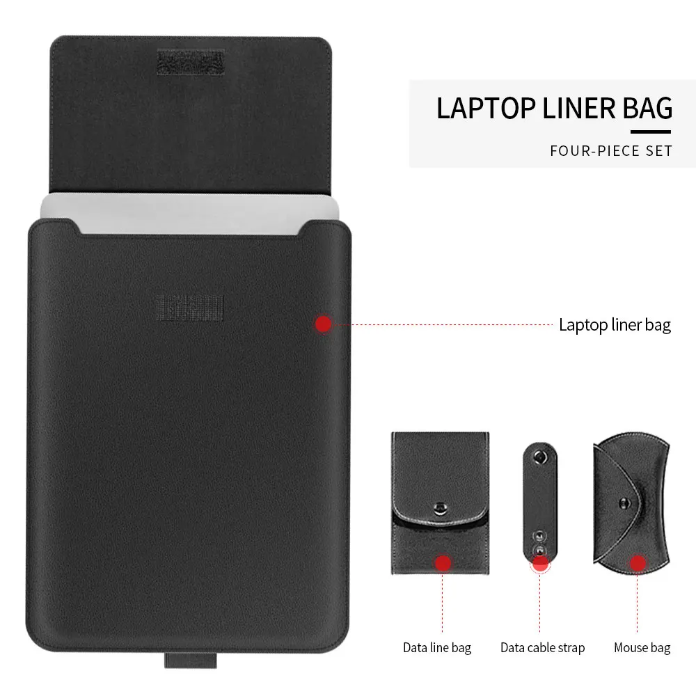 New Arrival Sublimation Computer Sleeve Bag with Stand Holder Mouse Pad for MacBook Pro air M1 12 13 15 17 Laptop Sleeve Bag