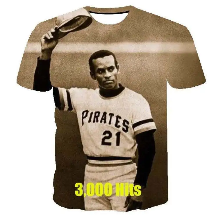 Wholesale American baseball legend Roberto Clemente T-shirt U.S. Baseball  Uranus No. 21 jersey T-shirt From m.
