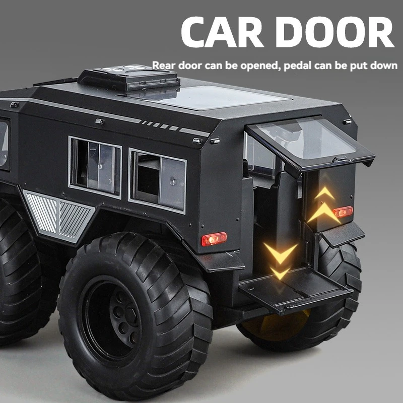 Diecast Model Car 1:24 Russian SHERP All-terrain explorer with Sound and Light Pullback Door Open Decorate Metal Car Mode