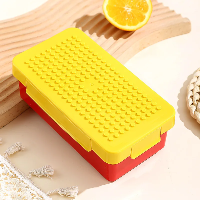 New DIY Creativity Detachable Lego Block Food Container Portable School PP Bento Lunch Box for Kids