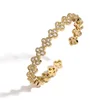 Bracciale quadrifoglio in oro bianco con diamanti