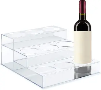 Customized transparent acrylic bar bottle rack Red wine rack Beverage storage tray display rack