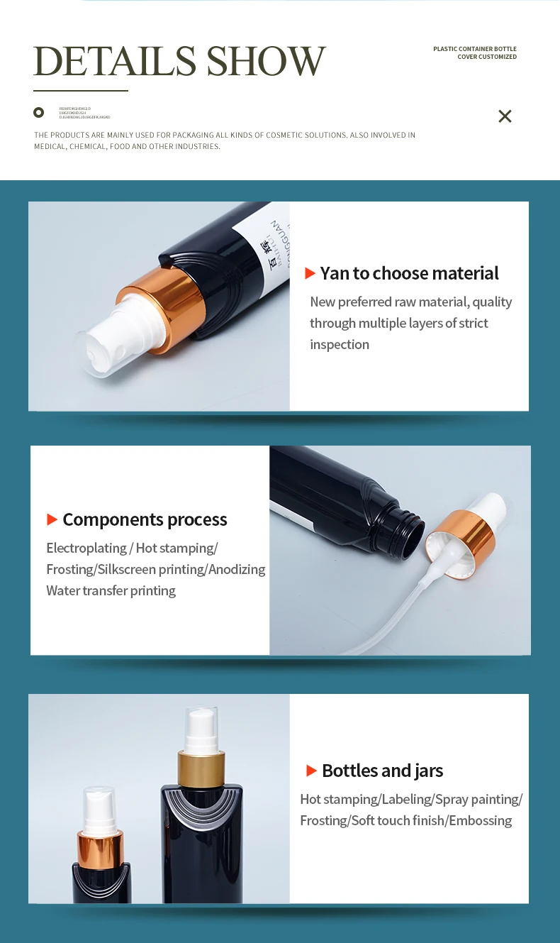 50ml 180ml Hair Salon Luxury Petg Plastic Spray Bottles