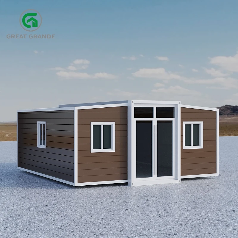 case prefabbricate moderne di lusso 20 ft in vendita contenitore estendibile casa pieghevole 2 camere da letto