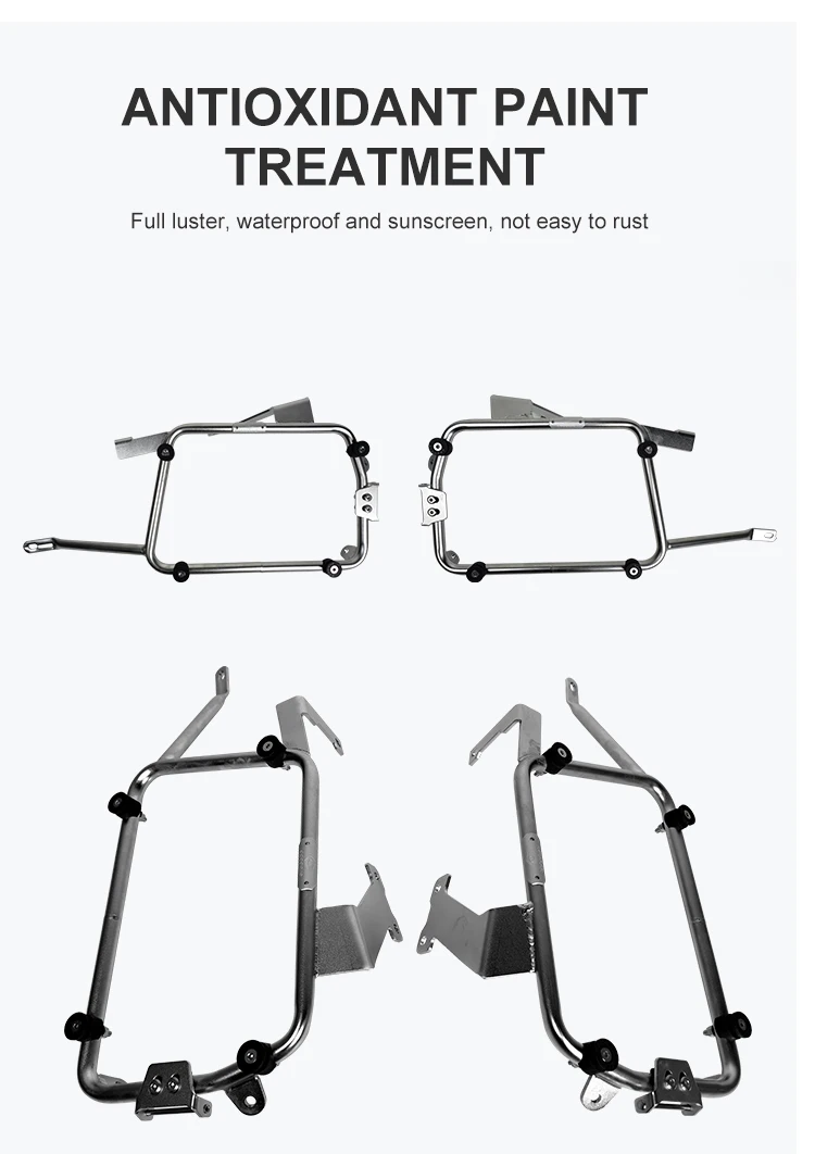 Motorcycle 304 Stainless Steel Luggage Rack Cargo Holder Tail Box Trunk