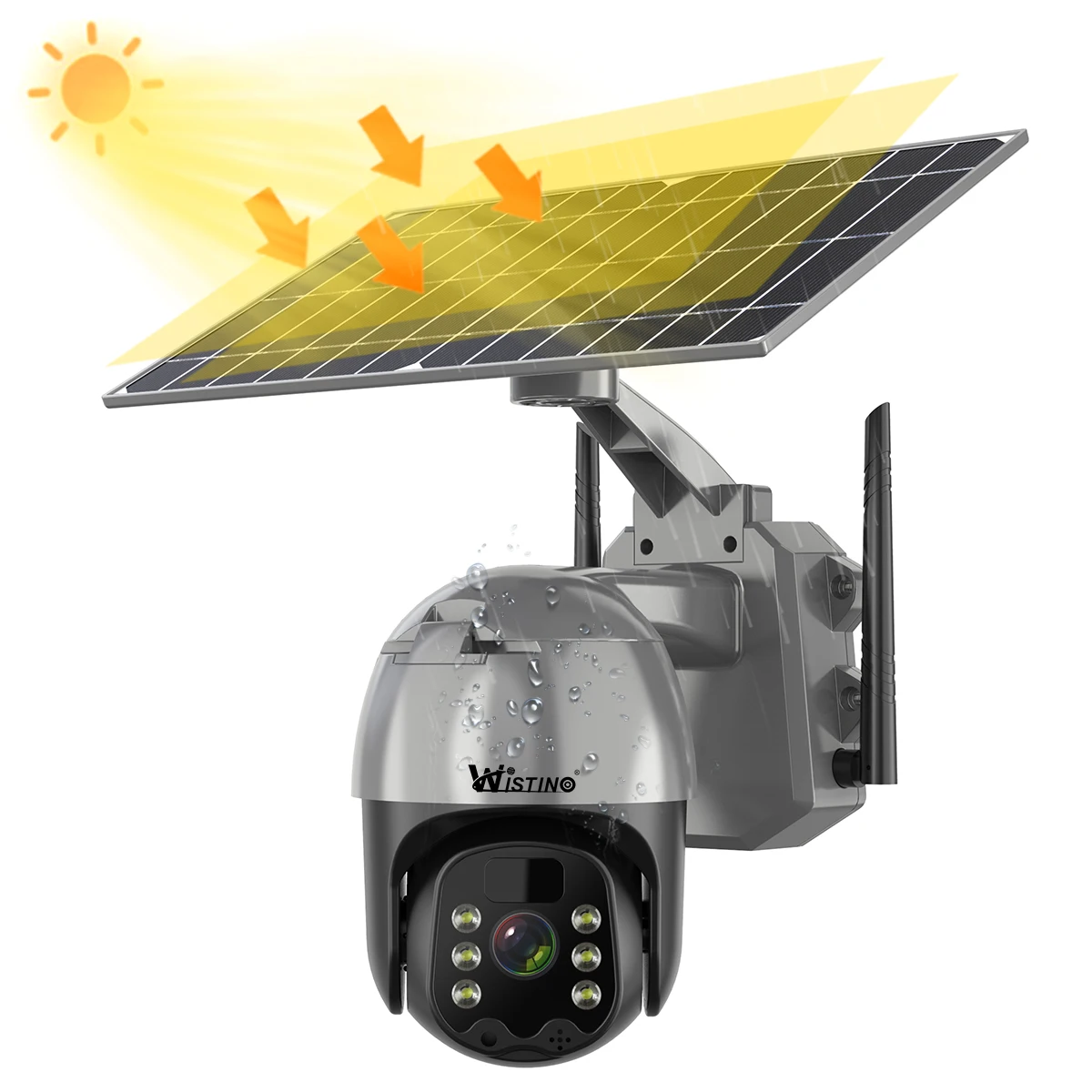 Wistino 4g Wifi Sim Solar Power Camera Ptz Zoom Solar Cctv Outdoor Security  Camera GSM 1080p 4MP PIR Low Power Solar Camera