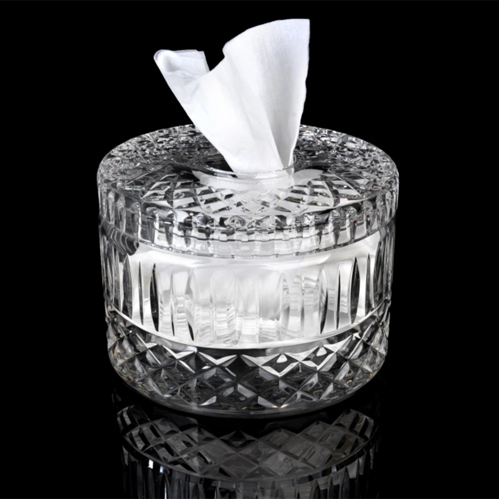 Luxury Modern Crystal Tissue Box For Home Decoration Decorative Glass Tissue Case Crystal Tissue