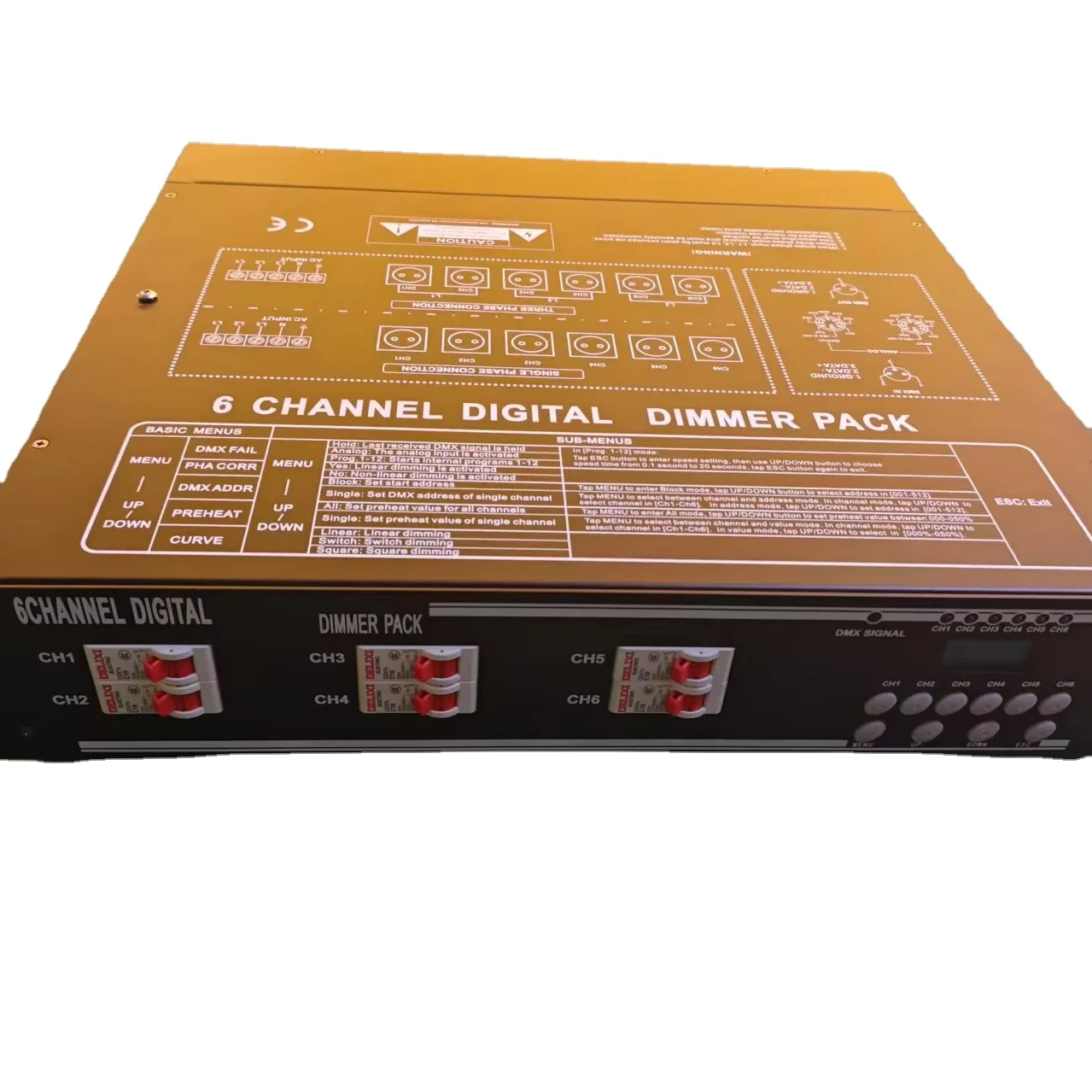 6 Channel Light  Power Distribution Box  Dmx Console Controller Dimmer Pack Digital Dimmer for Stage Light
