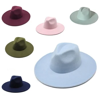 Wholesale Black White Pink Western Fashion 9.5 Cm Big Wide Brim ...